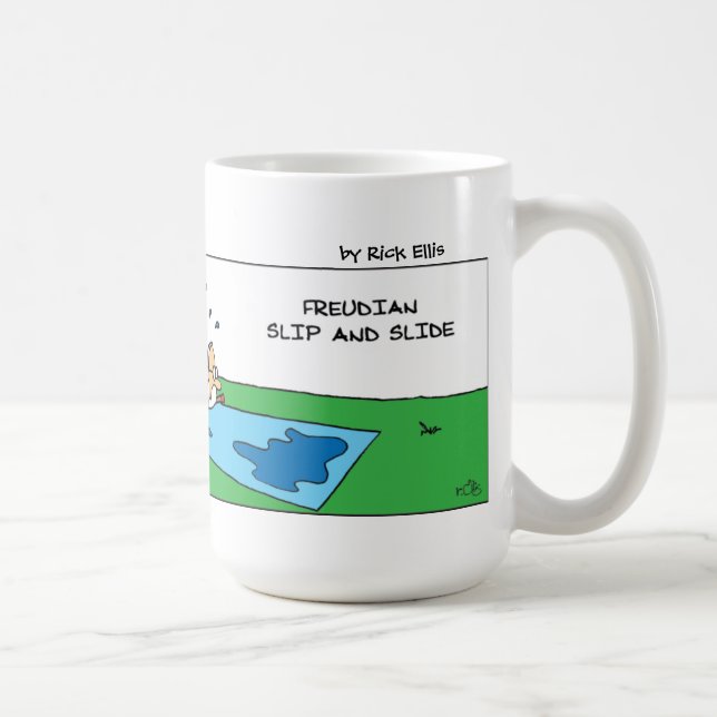 Funny Freudian Slip and Slide Coffee Mug (Right)
