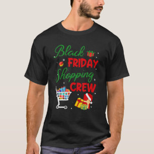 Funny Friday Shopping Crew Christmas Black Shoppin T-Shirt