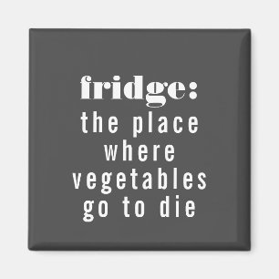 Funny Fridge Definition Grey and White Magnet