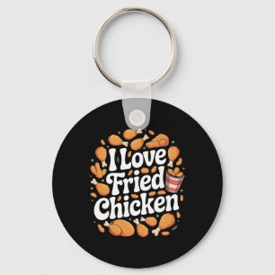 Funny Fried Chicken Art For Men Women Kids Fast Fo Key Ring