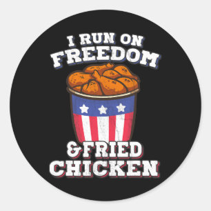 Funny Fried Chicken, Chicken Nugget, Wings, Drumst Classic Round Sticker