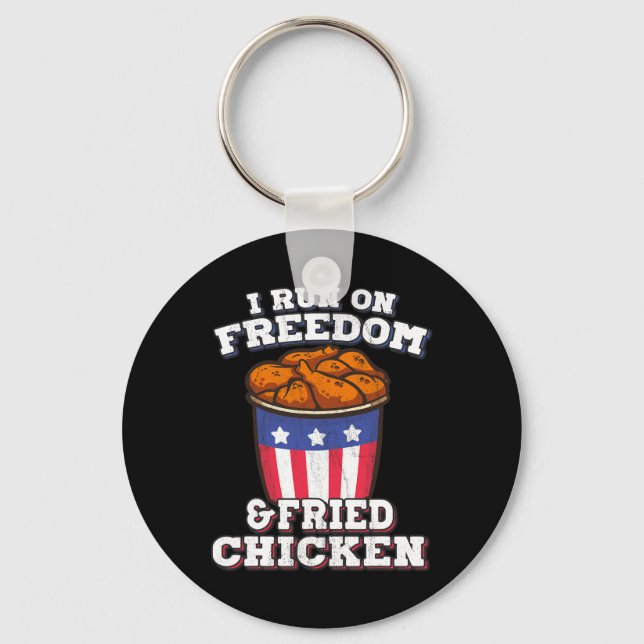 Funny Fried Chicken, Chicken Nugget, Wings, Drumst Key Ring (Front)