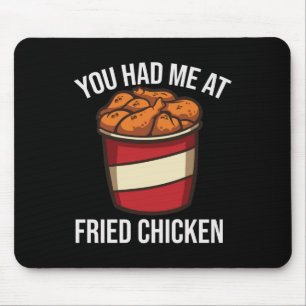 Funny Fried Chicken Lover Fast Food Bbq Grill Drum Mouse Pad