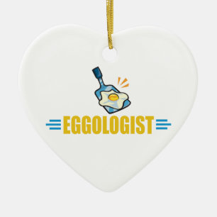 Funny Fried Eggs Ceramic Ornament