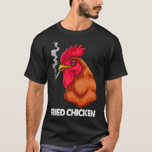 Funny Fried Smoking Chicken Tee Shirt Flock Boss W