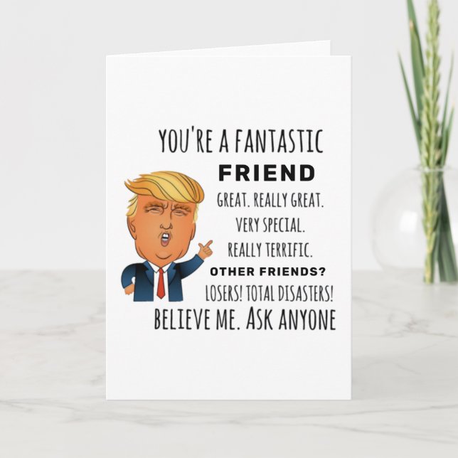 Funny Friend Birthday Best Gift Card (Front)