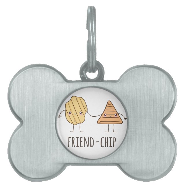 Funny Friend-chip potato chips Pet ID Tag (Front)