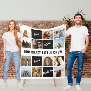 Funny Friends 12 Photo Collage Keepsake Gift Fleece Blanket