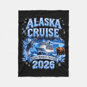 Funny Friends Family Alaska Cruise 2026 Together Fleece Blanket