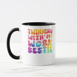 Funny Friends Twinning With My Work Bestie Spirit Mug