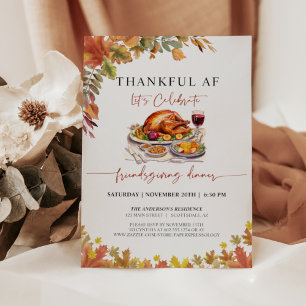 Funny Friendsgiving Dinner Thanksgiving Invitation