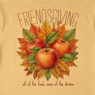 Funny Friendsgiving Fall Apple Cozy Foodie Friends Tri-Blend Shirt