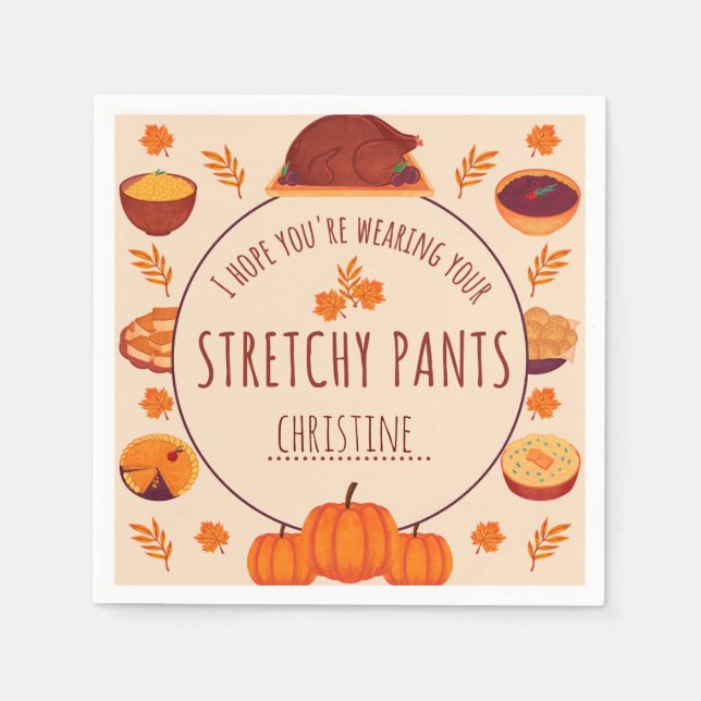 Funny Friendsgiving Party Tableware  Napkin (Front)