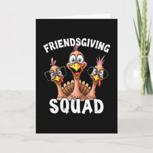 Funny Friendsgiving Turkey Trot Squad Matching Tha Card