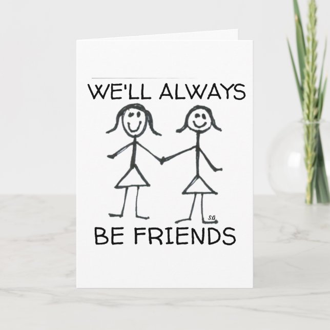  FUNNY FRIENDSHIP Best friend GREETING CARD (Front)
