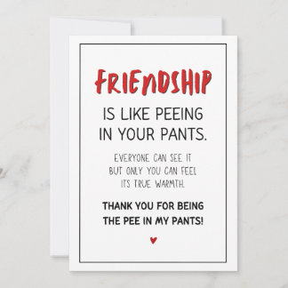 Funny friendship card, friend postcard, humourous holiday card
