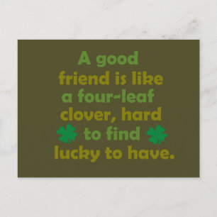 Funny friendship quote postcard