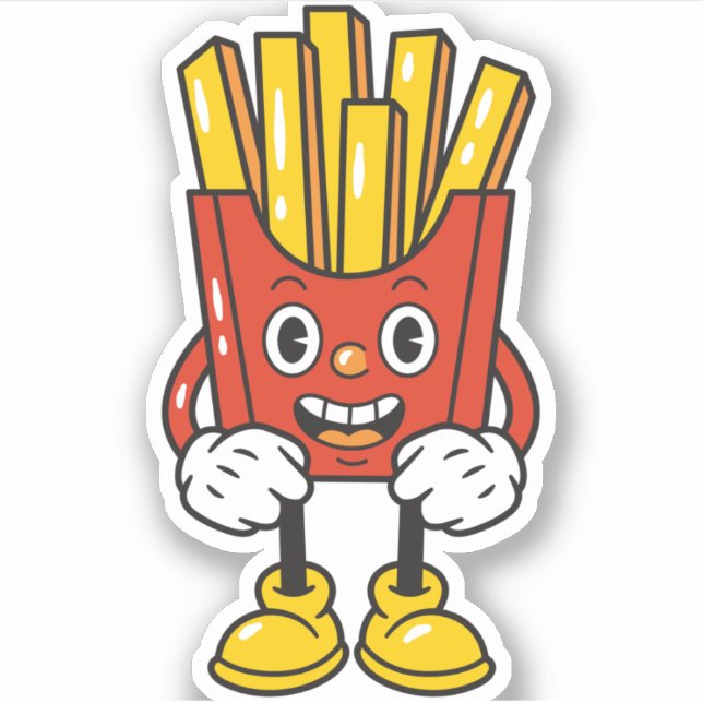 Funny Fries Cartoon Character  (Front)