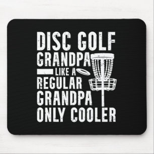 Funny Frisbee Disc Golf Grandpa Frolf Disc Golfing Mouse Pad