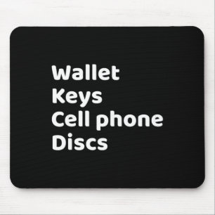 Funny Frisbee Golf Checklist Wallet Keys Cellphone Mouse Pad