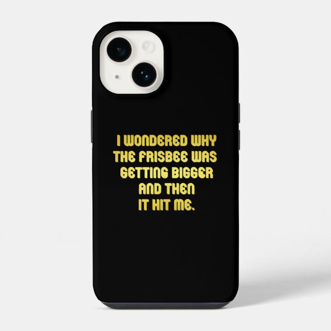 Funny Frisbee Joke iPhone Case (Back)