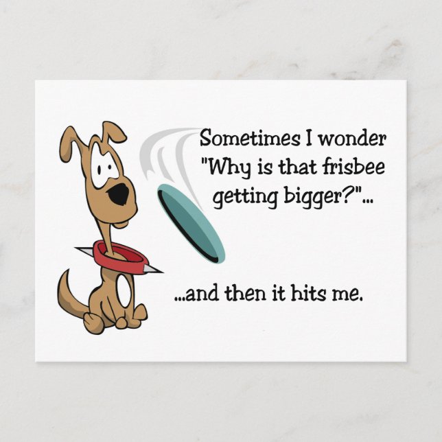 Funny Frisbee Postcard (Front)