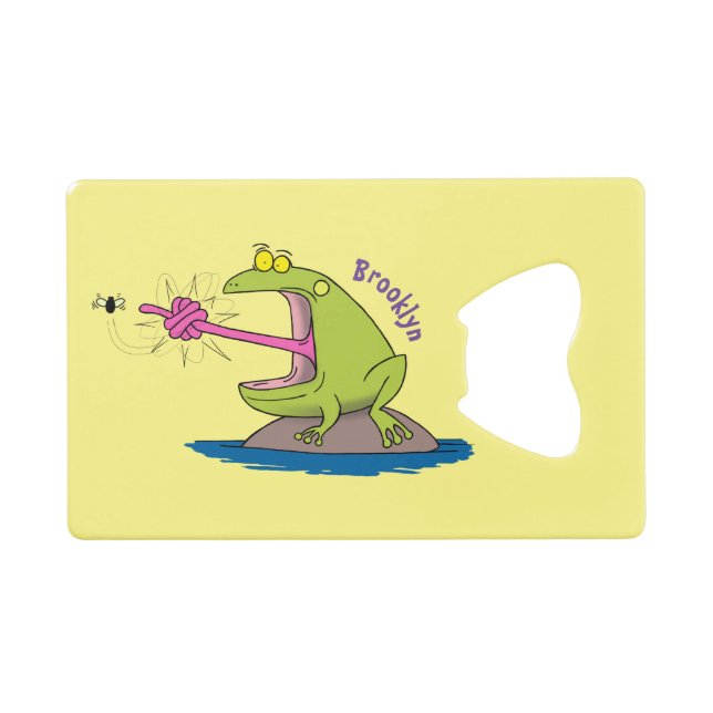 Funny frog and fly cartoon (Front (Horizontal))