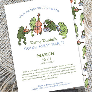 Funny Frog Band Going Away Farewell Invitation