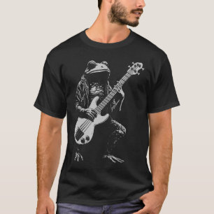 Funny Frog Bass Guitar Music Lover Men Women Kids T-Shirt