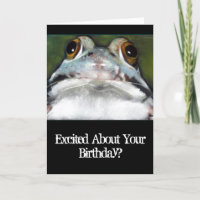 Funny Frog, Birthday Card: Original Art