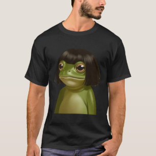 Funny Frog Bob Haircut Meme Frogs Animal Lovers T-Shirt