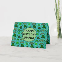 Funny Frog Cartoon Personalised Birthday