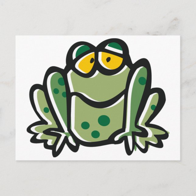Funny Frog Cartoon Postcard (Front)