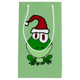Funny Frog Christmas Gift Bag