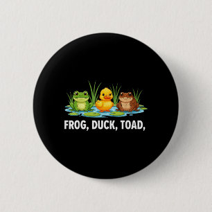 Funny Frog Duck Toad Zoological Men Women 6 Cm Round Badge