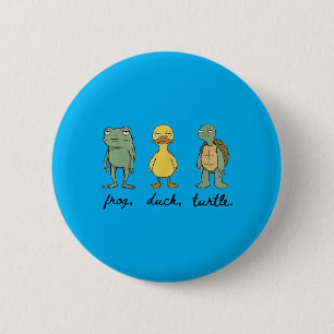 Funny Frog Duck Turtle 6 Cm Round Badge