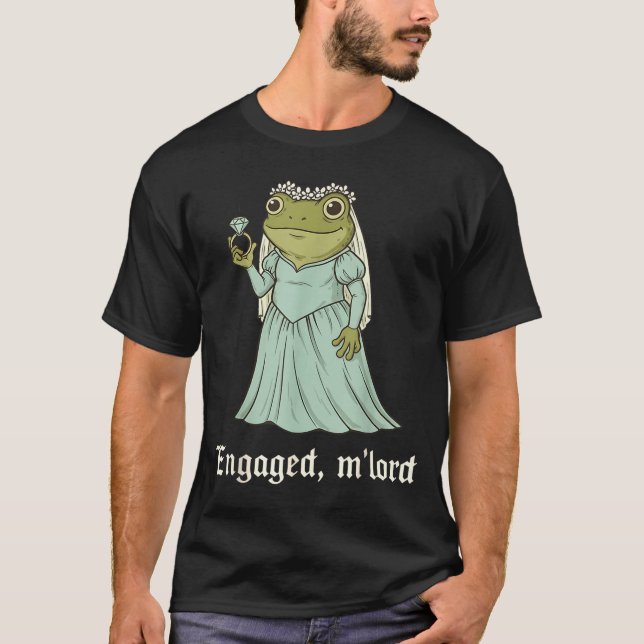 Funny Frog Engagement Matching Couples Tee Snarky  (Front)