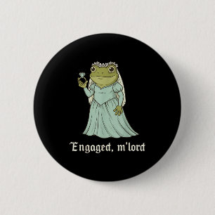 Funny Frog Engagement Matching Couples Tee Snarky  6 Cm Round Badge