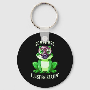 Funny Frog Fartin I Gas Just Sometimes Mask Key Ring