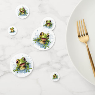 Funny frog for baby shower confetti