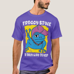 Funny Frog Froggy Style Hip Hop girl T-Shirt
