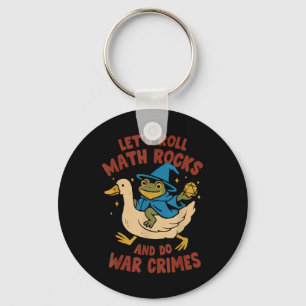 Funny Frog Goose Let's Roll Math Rocks And Do  Key Ring