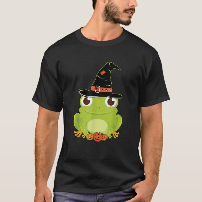 Funny Frog Halloween Costume For Kids Men Women Cu T-Shirt (Front)