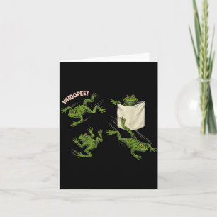 Funny Frog In Pocket Shirt Frog Lover Mens Womens Card