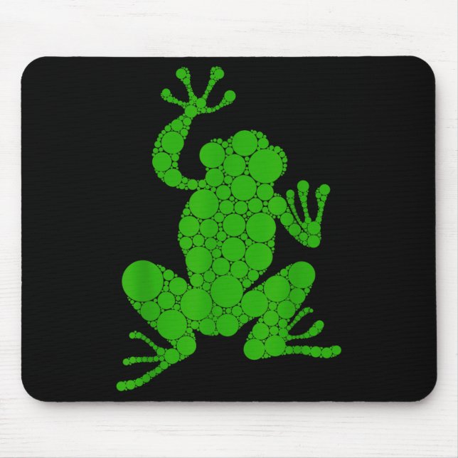 Funny Frog Lovers Polka Dot Art Student Happy Dot  Mouse Pad (Front)