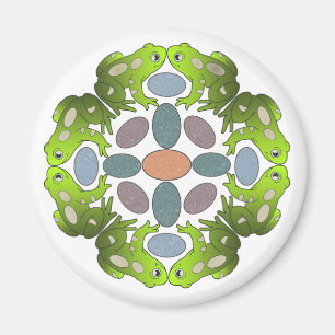 Funny Frog Mandala Magnet