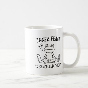 Funny Frog Meditation Yoga Meme Naive Art Inner Pe Coffee Mug