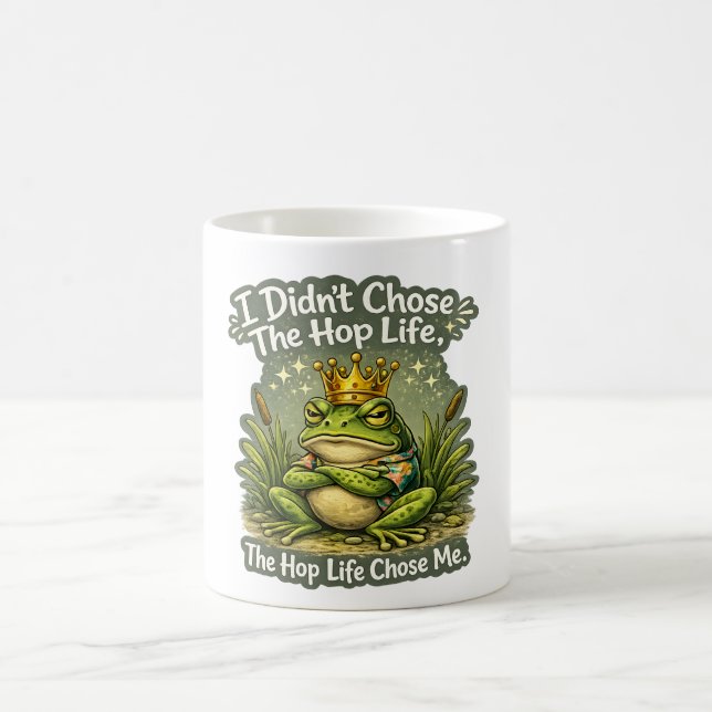 Funny Frog Meme Graphic Coffee Mug (Center)