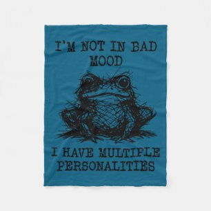 Funny frog meme men women saying have multiple fleece blanket