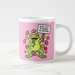 Funny Frog Meme Satire – United States of Kingdom  Large Coffee Mug